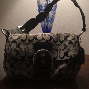 Black and Gray Coach Purse